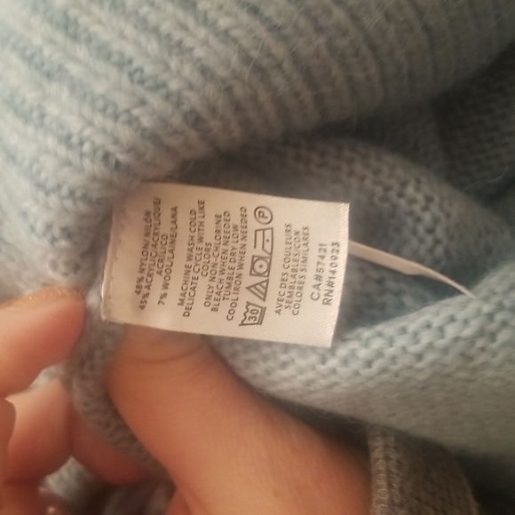 NWT Blue LOFT wool blend sweater L - Picture 6 of 6